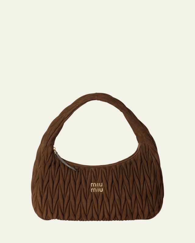 Wander Matelasse Suede Hobo Bag